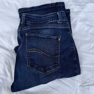 Lee Modern Series women's riveted 5-pocket denim jeans Curvy Fit Boot Cut Sz 8P